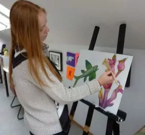 Student painting